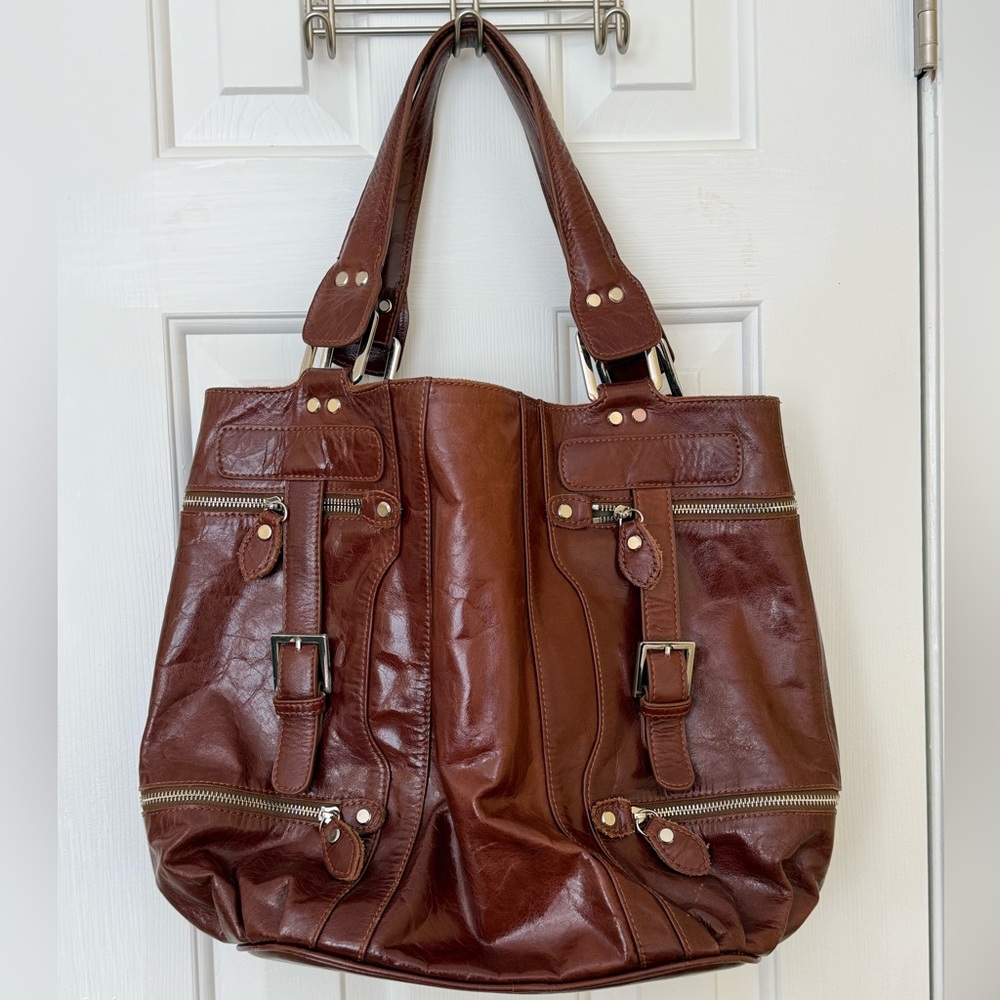 Sundance Bryant Park Leather Bag | Cognac
